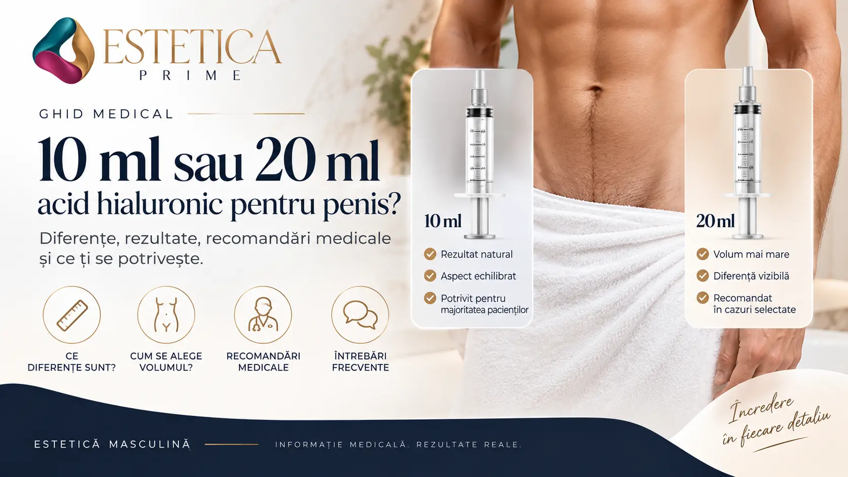 10 ml sau 20 ml acid hialuronic pentru penis – comparație medicală Estetica Prime