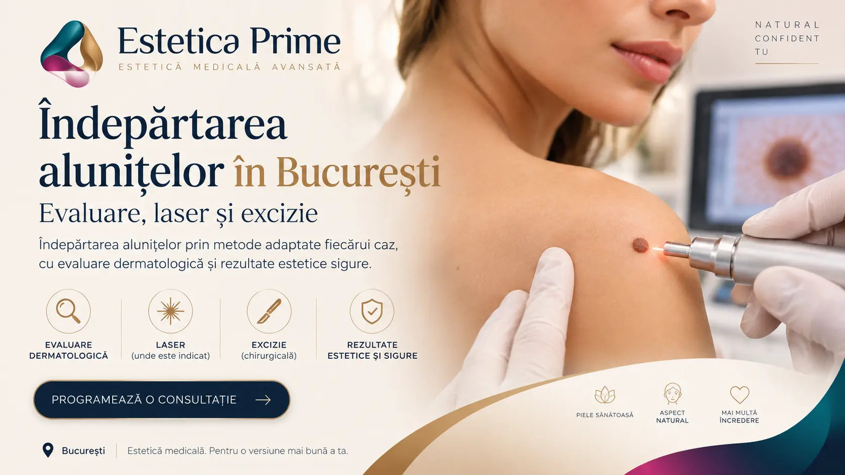 Îndepărtarea alunițelor în București – Estetica Prime