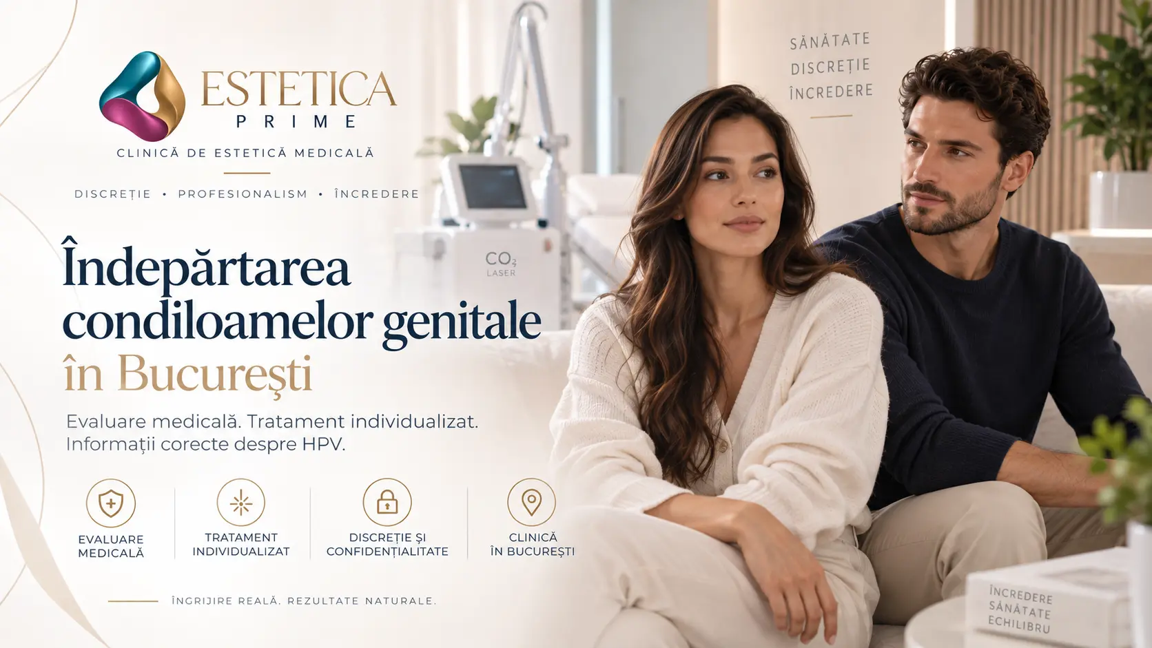 Îndepărtarea condiloamelor genitale în București – evaluare dermatovenerologică la Estetica Prime