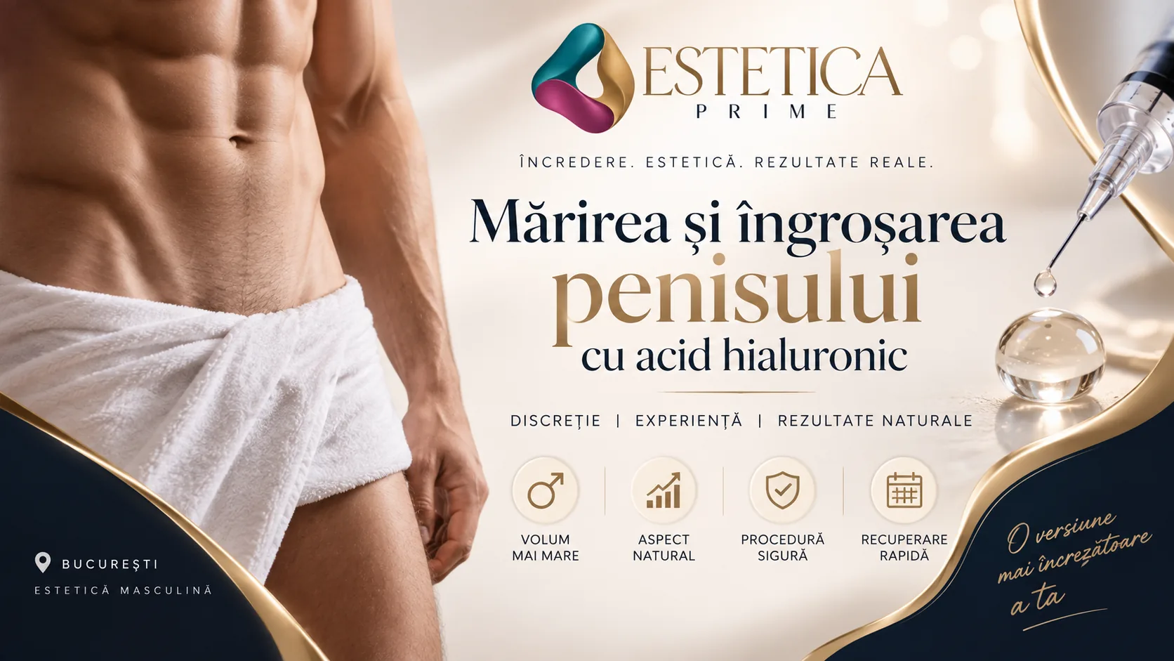 Mărirea și îngroșarea penisului cu acid hialuronic – Estetica Prime, pentru pacienți din România